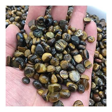 Imagem de URMIBDAI Cheio de textura pedra de olho de tigre natural pedra de aquário de minério de areia, pedra de jardim decoração de pedra artesanato (tamanho: 1000g)