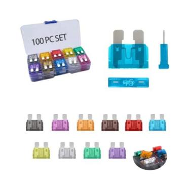 Imagem de Fusíveis Automotivos 100pcs Fusíveis De Lâmina Padrão 2A-35A Para RV C