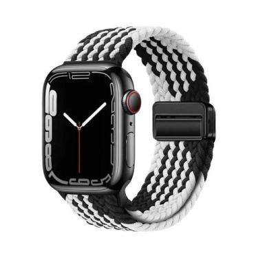 Imagem de Pulseira De Nylon Trançada Compatível Com Apple Watch Series S10 46mm 