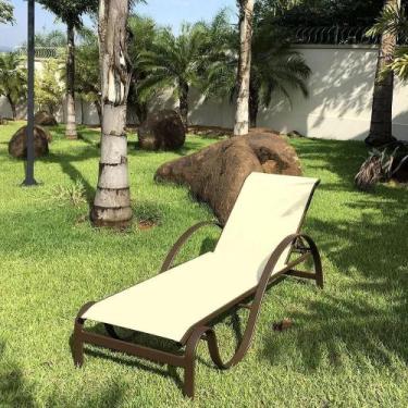 Imagem de Espreguiçadeira Em Alumínio Para Piscina Encosto Regulável - Sarah Móv