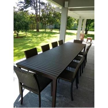 Imagem de Jogo De Mesa Sem Vidro 10 Cadeiras Sala De Jantar Cozinha - Sarah Móve