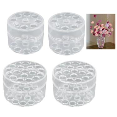 Imagem de Nextpal Roud Rrranger de flores de acrílico, suporte de haste Ikebana vasos de centro de mesa para decoração de arranjos de flores de mesa, casamento, adequado para decoração de mesa de jantar de