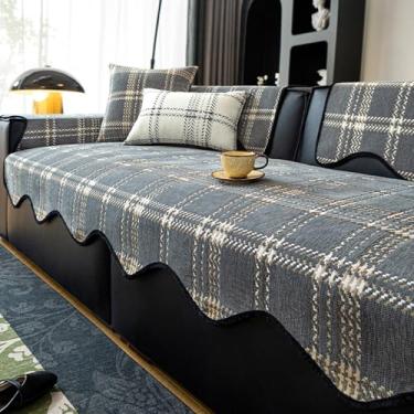 Imagem de HGTRH Capas de sofá para sofá secional em forma de L, capa de sofá para animais de estimação, resistente a pelos, capa de sofá à prova de manchas, chenille grosso, lavável na máquina, fronha branca