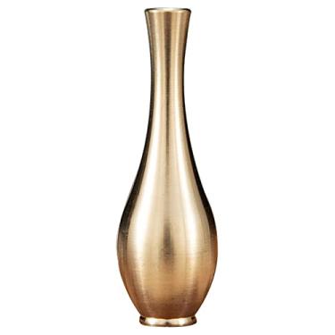 Imagem de Baoblaze Vaso de cobre vaso de flores secas arranjo de flores de vasos de plantas arte vaso de flores para decoração de quarto de, uma