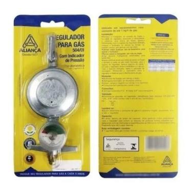 Imagem de Regulador Para Gás Com Indicador de Pressão 504/01 Aliança - Aliança 