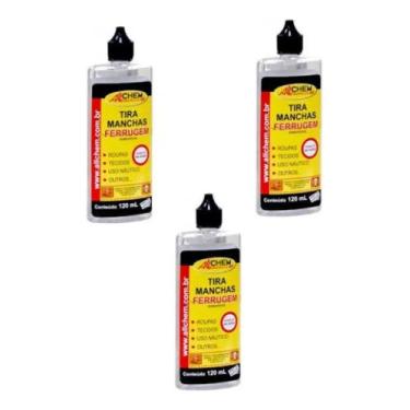 Imagem de Kit 3 Tira Ferrugem 110ml Allchem Tecidos/roupa Sem Ferrugem