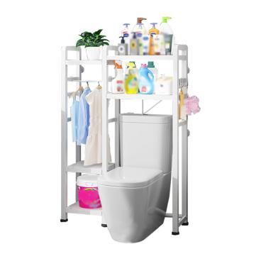 Imagem de SPXMQSS Unidade de armazenamento sobre vaso sanitário, unidade de armazenamento escalável sobre máquina de lavar, prateleira de armazenamento de banheiro, prateleira aberta para vaso sanitário