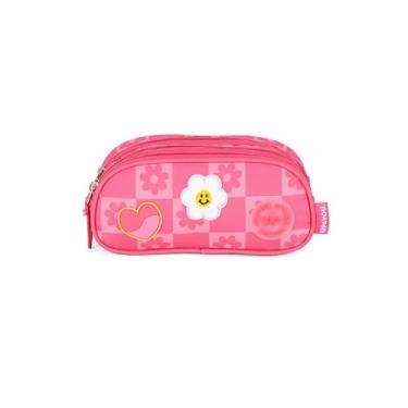 Imagem de Estojo Feminino Up4you 3 Fechos Rosa Et49554