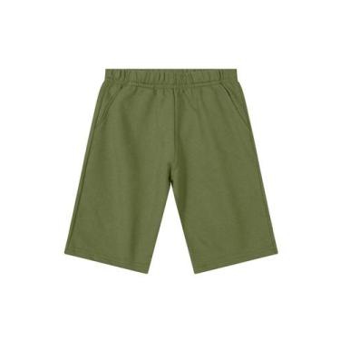 Imagem de Bermuda Básica Infantil Menino Em Moletinho Brandili-Verde, Verde, 6