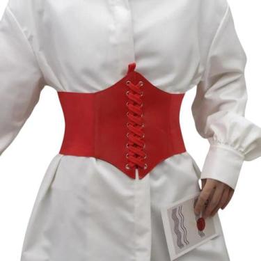 Imagem de Cinto Tipo Corset Underbust Decorativo Modela Cintura Com Elástico Tam