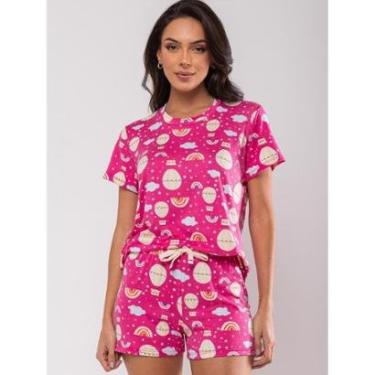 Imagem de Pijama Salvatore Fashion Short Blusa Manga Curta Malha Feminino-Feminino