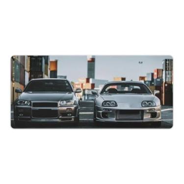 Imagem de FoRes JDM Tapete de mouse grande para jogos Jdm Cr R34 Sup Container Tapete de mesa base de borracha antiderrapante acessórios de computador laptop suprimentos bloco de escrita para escritório casa 40