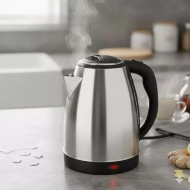 Imagem de Chaleira Elétrica de Aço Inox Dotvix, 1.8L, 220V, Ferve Água Rápido, Desligamento Automático.(1.8L,220V)