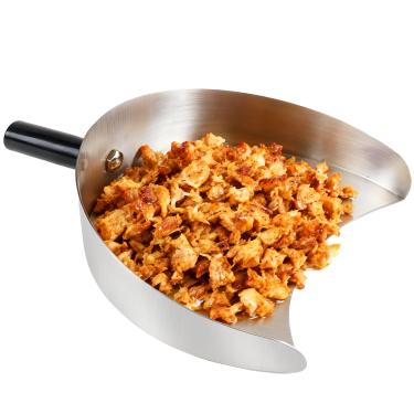 Imagem de Li Zhen Assadeira para churrasqueira, apanhadora de carne, panela portátil para máquina de churrasqueira Shawarma Doner Kebab, apanhador de carne assado vertical, 28 cm de diâmetro