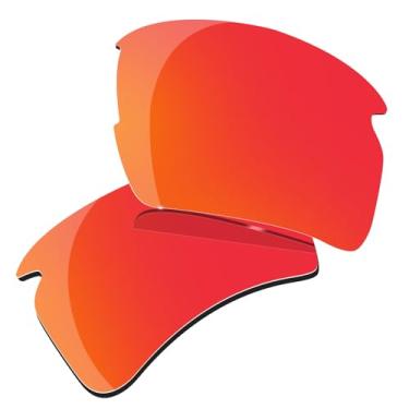Imagem de Lentes polarizadas de substituição para óculos de sol Oakley Flak 2.0 XL OO9188 antirriscos, com pano de lente de 2,0 mm, Vermelho, simple