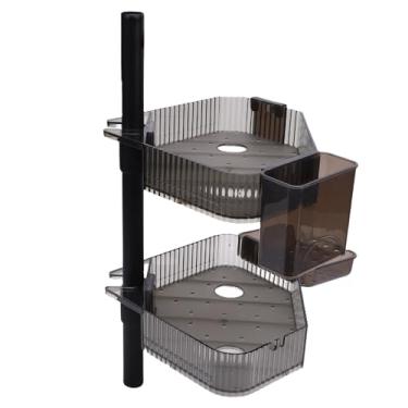 Imagem de AUNMAS Organizador de Chuveiro de Canto, Prateleira de Chuveiro Com Economia de Espaço de Ferro para Animais de Estimação, Rack de Armazenamento de Ajustável, Perfeito para Uso Em Banheiro e