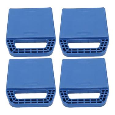 Imagem de YWBL-WH Almofada de Estabilização de Jack de 4 Pces Rv, 6.5x6.5 Polegada Almofada de Nivelamento de Bloqueio Com Punho, para Evitar Jack Afundando na Madeira da Telha da Grama