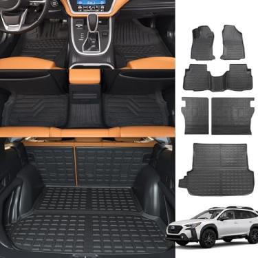 Imagem de powoq Tapetes de chão compatíveis com 2020-2025 Subaru Outback Cargo Liner TPE Substituição para Subaru Outback 2020-2022 2023 2024 2025 Acessórios para Subaru Outback (Tapete de porta-malas de