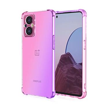 Imagem de Lmposla Capa para Oneplus Nord N20 5G, 1+ capa Nord N20 5G, capa para meninas, mulheres, à prova de choque, fina, ultrafina, flexível, TPU, macia, silicone, airbag para Oneplus Nord N20 5G (rosa/roxa)