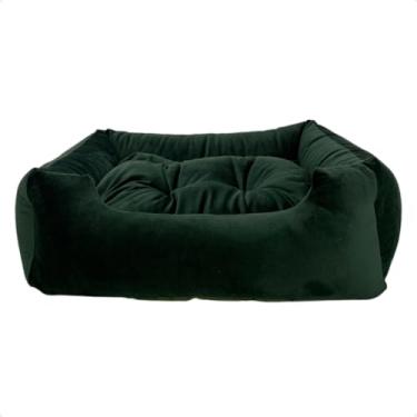 Imagem de Cama Pet Suede com Zíper – Ultra Macia, Antialérgica e Lavável | Para Gatos e Cães de Pequeno a Grande Porte | Enchimento Fibra Siliconada(Verde Militar,80x60)