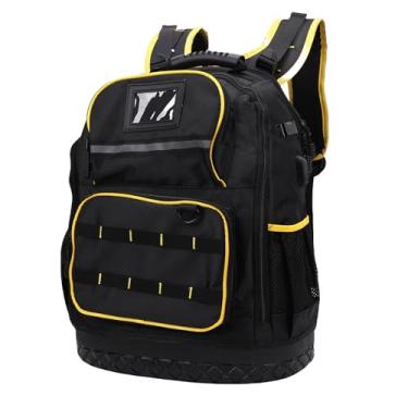 Imagem de Luocute Mochila de Ferramentas, Tecido Oxford Resistente Com Vários Bolsos e Capa Acolchoada para Laptop, Fundo de Borracha Resistente e Porta USB, para Ferramentas Portáteis e Laptop