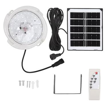Imagem de Hyuduo Luz de Teto Solar 45W Lâmpada de Teto Alimentado por Solar Com Controle Remoto e Sensor de Luz Brilho Ajustável 50 Contas LED para Uso Interno 2000mAh Bateria de 12h Iluminação