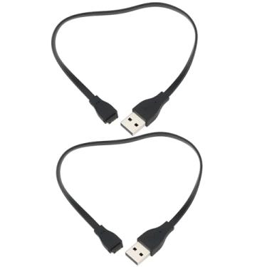 Imagem de YINETTECH 2 cabos de carregamento USB de pulseira inteligente compatíveis com Fitbit Charge de 29 cm