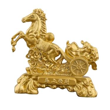 Imagem de Generic Estátua de Cavalo Chinês, Estatueta Colecionável de Cavalo para Decoração de Mesa, Ornamento Feng Shui para Lareira ou Estante, 8.5 Cm X 2 Cm X 8 Cm