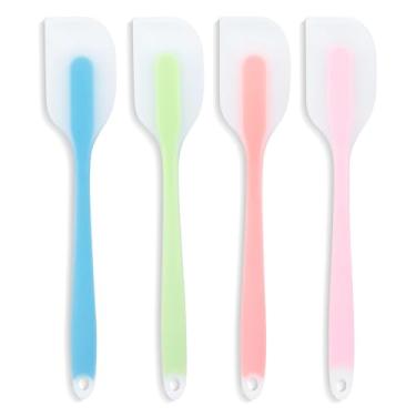 Imagem de Conjunto de espátula de silicone – 4 peças de utensílios flexíveis resistentes ao calor com núcleo de aço inoxidável – utensílios de cozinha premium de grau alimentício, sem BPA, sem costura – seguro