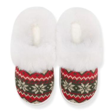 Imagem de Pantufas femininas de algodão de Natal, espuma viscoelástica macia, quente, aconchegante, para uso interno e externo, Verde militar, 7-8