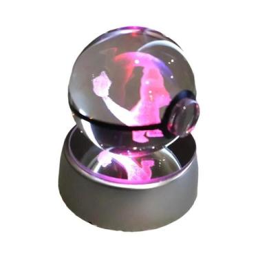 Imagem de Lâmpada De Cristal 3D Pikachu Gengar Mew Mewtwo Base De Figuras Presen