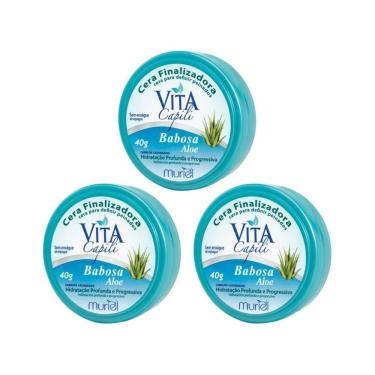 Imagem de Cera Finalizadora Capilar Muriel 40G Babosa - Kit Com 3Un