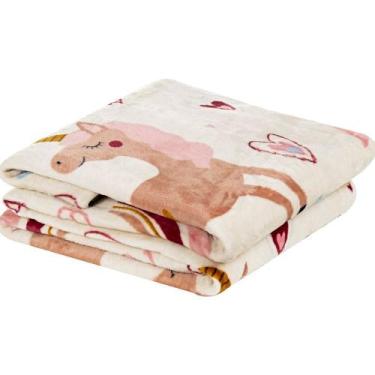 Imagem de Manta Flannel Estampada Infantil Bouti Kids Solteiro - Unicórnio - Bia