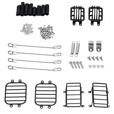 Imagem de LUGU Cabo de aço de carro RC para luz traseira de metal capa protetora compatível com TRX-4 TRX-6 4X4 6X6 G63 G500