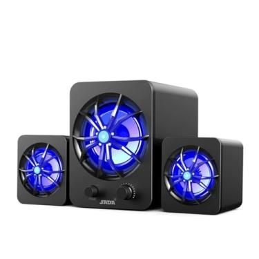 Imagem de D-207 Alto-falante de Computador com Fio USB Estéreo Baixo Reprodutor Música Subwoofer Luz LED para Desktop Laptop Notebook Tablet PC Telefone