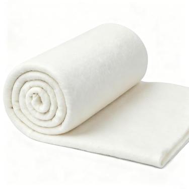 Imagem de Batting de algodão natural para estofamento e artesanato - 127 cm x 152 cm de algodão premium mid-loft para cobertores, projetos de bricolage e decoração de casa