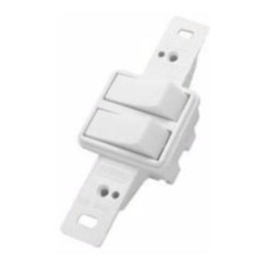 Imagem de Interruptor Duplo Simples Com Haste Branco 10A - Radial