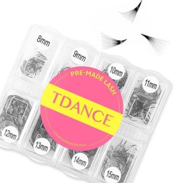 Imagem de Extensões de cílios TDANCE 600, ventiladores pré-fabricados, 8-15 mm, 