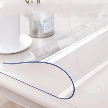 Imagem de LOERSS Tapete de cadeira para piso de madeira, tapete de cadeira de mesa para tapete, tapete de cadeira de escritório, tapetes retangulares transparentes para cadeiras, bom para mesa, escritório e