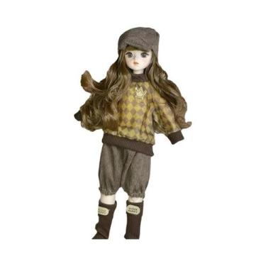 Imagem de Boneca BJD De 30cm Menina Conjunto De Roupas De 6 Peças Brinquedo Prin