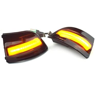 Imagem de WEPARTICULAR Luz de seta dinâmica, espelho retrovisor, lente fumada, luz indicadora de seta, luz LED piscante Singal compatível com Ford Focus 2 MK2 2004-2008 C-MAX