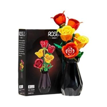 Imagem de Conjunto De Blocos De Montar DIY 3D Para Meninas, Modelo De Flores, Bu