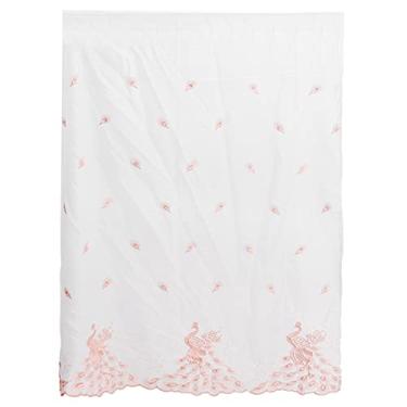 Imagem de Cortina CUYUNA Pavão Bordado Padrão Cortina de triagem de janela para sala de estar e quarto