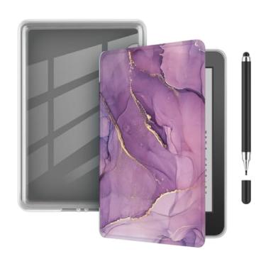 Imagem de Akacy Capa protetora dobrável transparente e macia com estampa pintada para Kindle Paperwhite 6.0 (Geração 2022/2024, números de modelo C2V2L3 e RS23CV), capa leve (10)