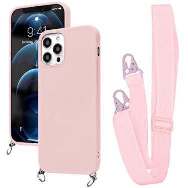 Imagem de Capa de corrente com cordão de alça para Xiaomi POCO X5 M4 Pro X4 X3 NFC M3 F5 para Redmi Note 11 Pro 10C 12 Capa de silicone com cordão crossbody, rosa, para 10C