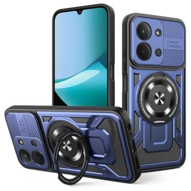 Imagem de Capa compatível com Xiaomi Poco C85 4G 25078PC3EE, compatível com REDMI 15C (171), suporte magnético giratório de 360 graus azul