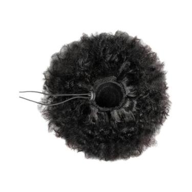 Imagem de Coque Afro De 8 Polegadas Com Cabelo Cacheado Kinky, Rabo De Cavalo Co