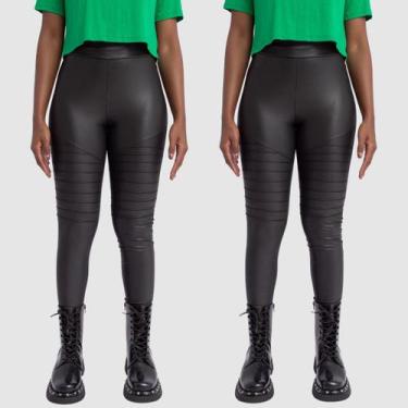 Imagem de Kit 2 Calça Feminina Cirre Cintura Alta Inveno Elegante, 2preto, M
