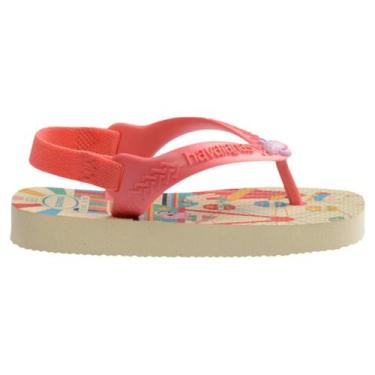 Imagem de Chinelo Havaianas Baby Peppa Pig com Elástico, Buttercream, Coral, 21