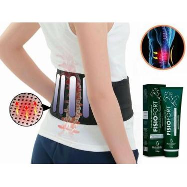 Imagem de Cinta Coluna Lombar Alivia Dor Ciático Fibromialgia + Gel - Aoyama